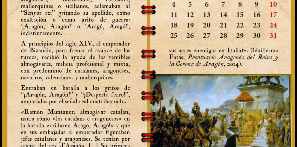 El Presidente de Aragón felicita el Año Nuevo con una nueva versión del calendario sobre la historia de Aragón