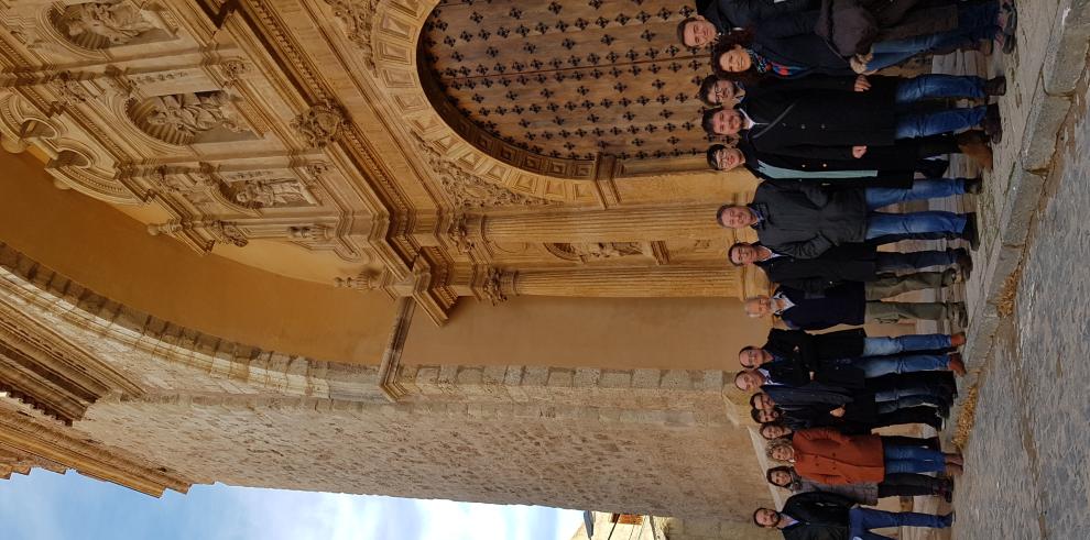 Soro visita las obras de la primera fase del Plan Director del Castillo de Peracense y las obras en la torre de la Iglesia de Burbáguena