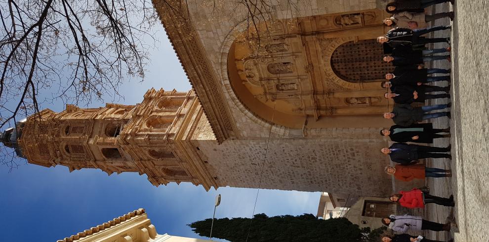 Soro visita las obras de la primera fase del Plan Director del Castillo de Peracense y las obras en la torre de la Iglesia de Burbáguena