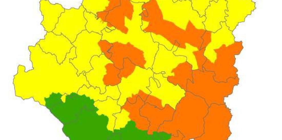 Alerta naranja por riesgo de incendios forestales en varias zonas de Aragón