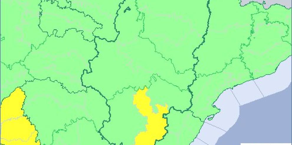 Aviso amarillo por lluvias y tormentas en Gúdar y Maestrazgo