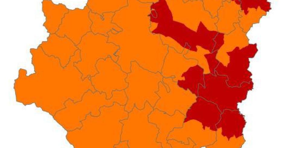 Alerta roja por peligro de incendios en Bajo Ebro, Javalambre, Muela de Alcubierre, Rodeno, Somontano Oriental y Turia