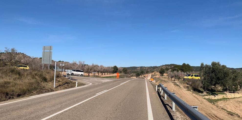 Mejora de la intersección en la A-231 en La Fresneda