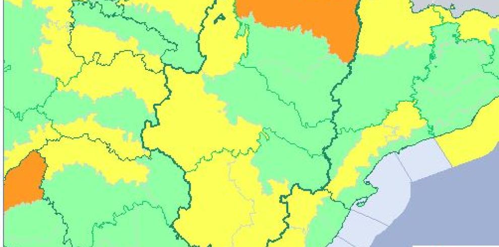 Aviso naranja por nieve en el Pirineo, y por lluvia y viento en varias zonas de Aragón