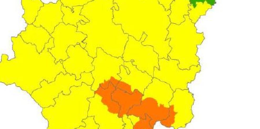 Alerta naranja por peligro de incendios forestales en el Rodeno, Somontano Sur y Turia