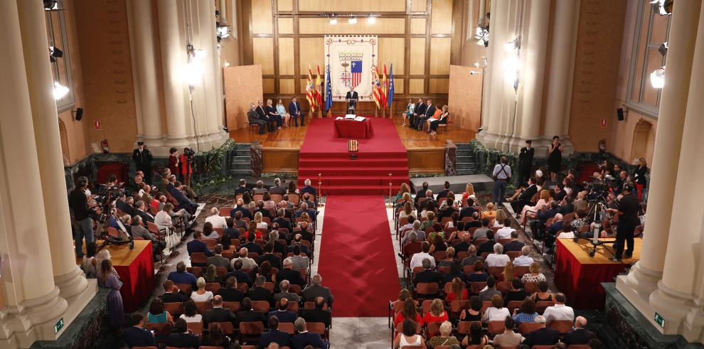 Lambán apela a ejemplaridad de un gobierno diverso y comprometido con un Aragón feminista, innovador, de lucha contra el cambio climático y la despoblación