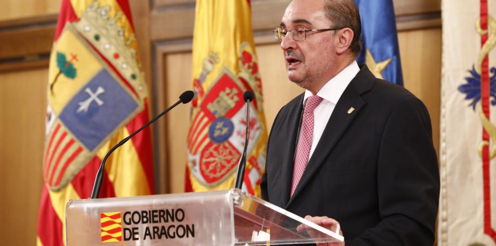 Lambán apela a ejemplaridad de un gobierno diverso y comprometido con un Aragón feminista, innovador, de lucha contra el cambio climático y la despoblación