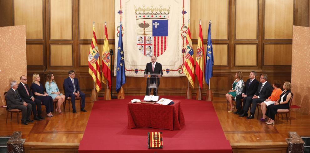 Lambán apela a ejemplaridad de un gobierno diverso y comprometido con un Aragón feminista, innovador, de lucha contra el cambio climático y la despoblación