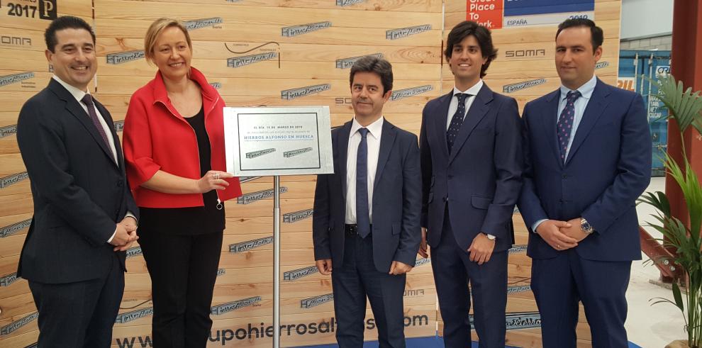 Hierros Huesca inaugura sus instalaciones en la Plataforma Logística PLHUS y dobla así su capacidad de producción