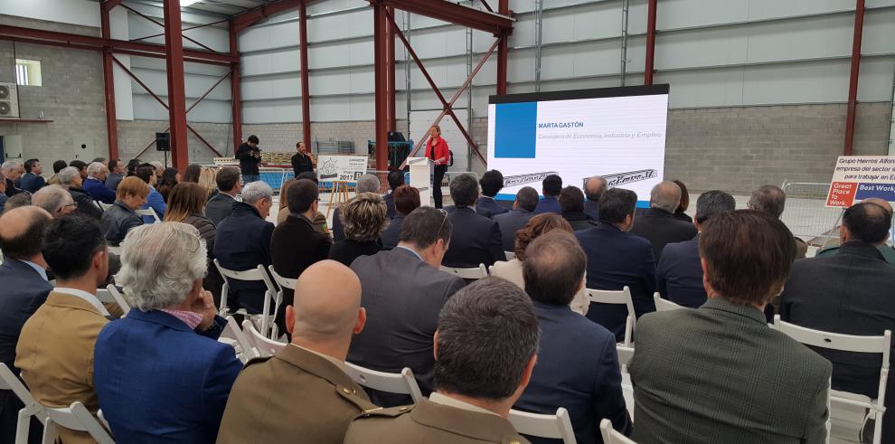 Hierros Huesca inaugura sus instalaciones en la Plataforma Logística PLHUS y dobla así su capacidad de producción