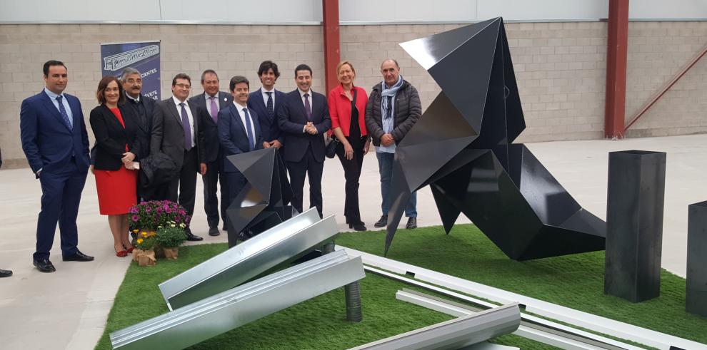 Hierros Huesca inaugura sus instalaciones en la Plataforma Logística PLHUS y dobla así su capacidad de producción