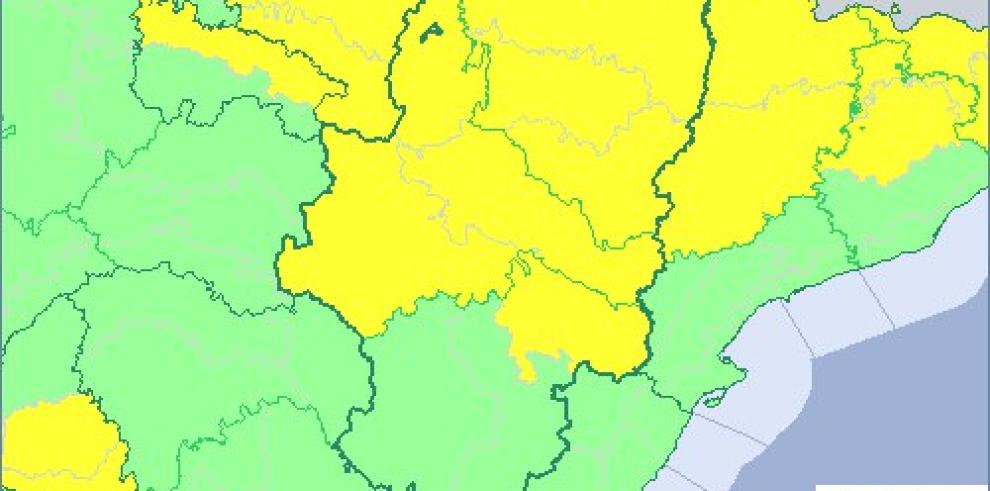 Aviso amarillo por temperaturas máximas en las provincias de Huesca y Zaragoza y en Bajo Aragón