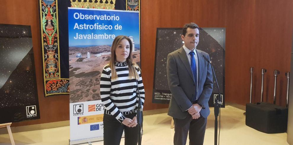 Maru Díaz anuncia una inversión de 800.000 euros en el Centro de Estudios de Física del Cosmos de Aragón