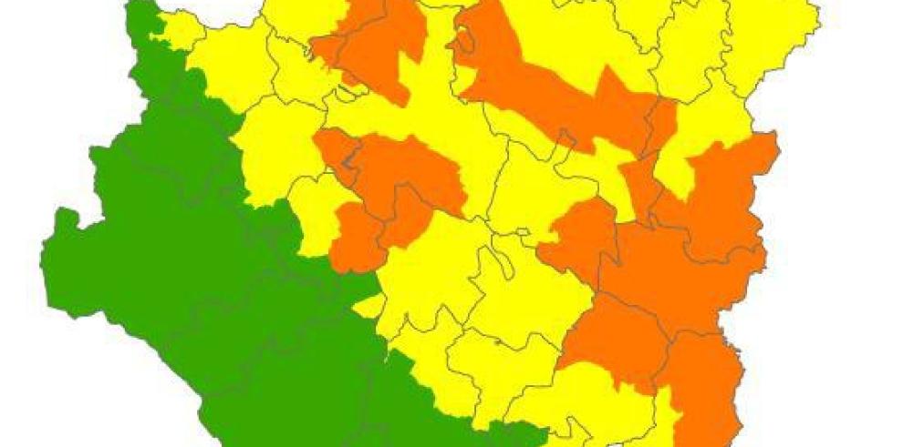 Alerta naranja de peligro de incendios forestales en varios puntos de la Comunidad