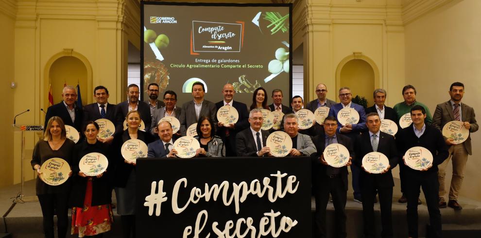 23 consejos reguladores y asociaciones recogen su distinción como miembros del “Círculo Agroalimentario Comparte el Secreto” 