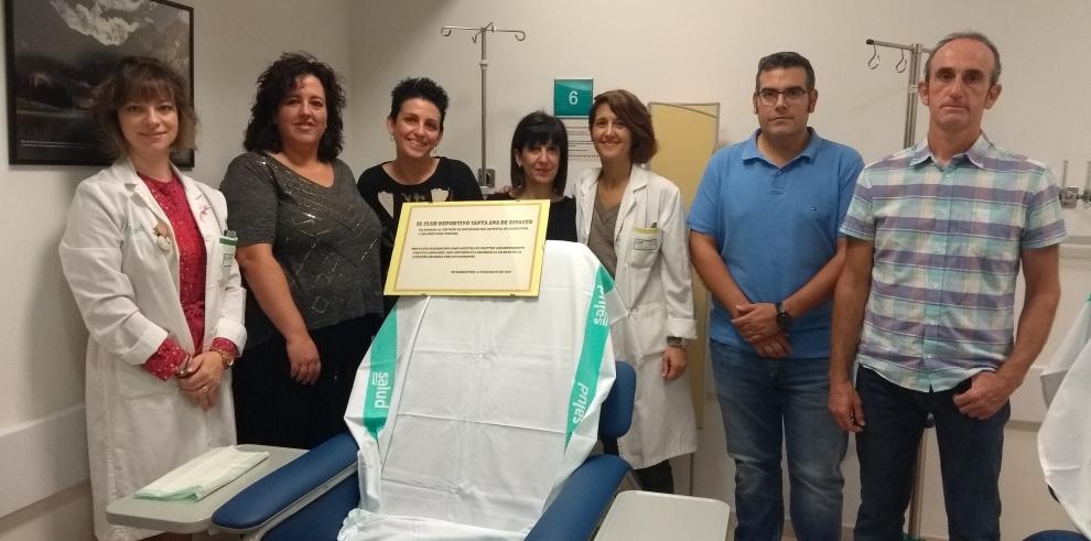 Más de 150 pacientes al mes se benefician de los cuatro sillones donados al Hospital de Día Oncológico de Barbastro 