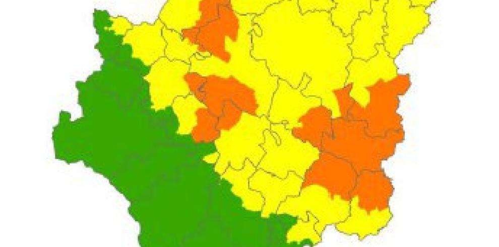 Alerta naranja de peligro de incendios forestales en Bajo Ebro Forestal, Muelas de Valmadrid y Zuera y Somontano Occidental