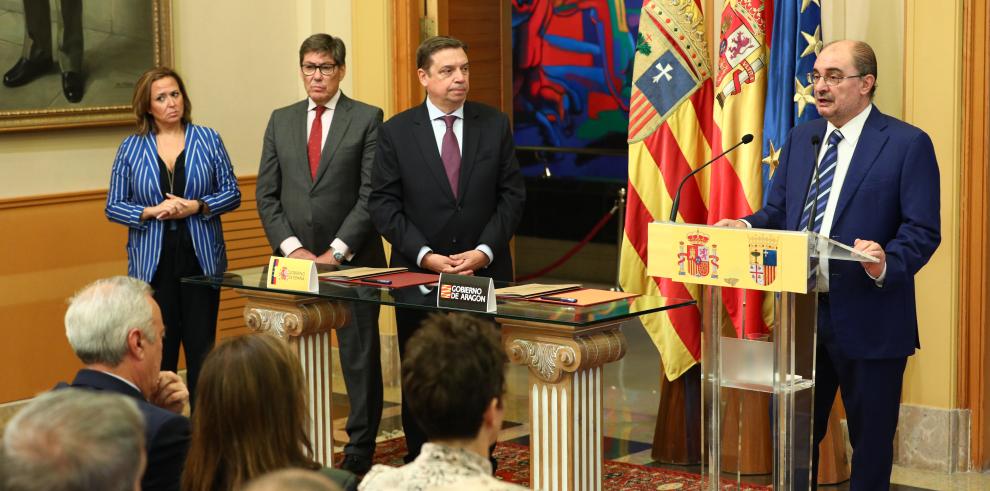 El Gobierno de España y el Gobierno de Aragón firman un protocolo para el FITE de 60 millones y el compromiso plurianual hasta 2022