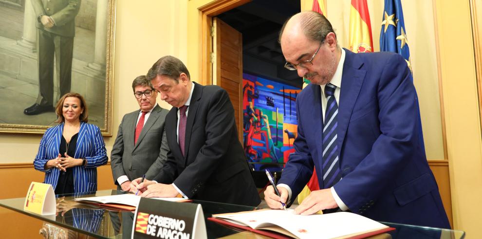 El Gobierno de España y el Gobierno de Aragón firman un protocolo para el FITE de 60 millones y el compromiso plurianual hasta 2022