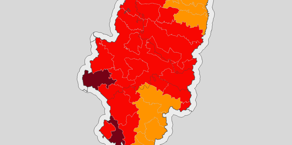 Pralerta roja de incendios en la mayor parte de Aragón