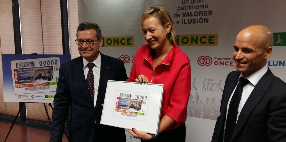 Más de 5 millones de cupones de la ONCE difundirán el Gran Premio de Aragón de MotoGP por toda España 