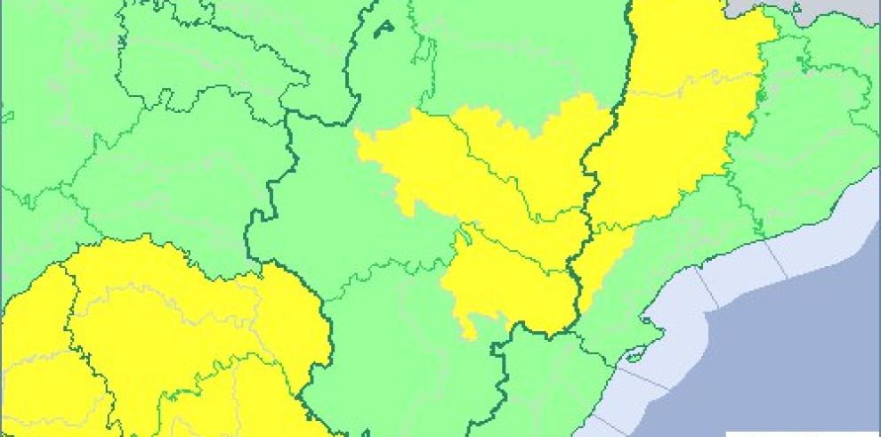 Aviso de nivel amarillo por temperaturas máximas en el sur de Huesca, el Bajo Aragón y la Ribera del Ebro