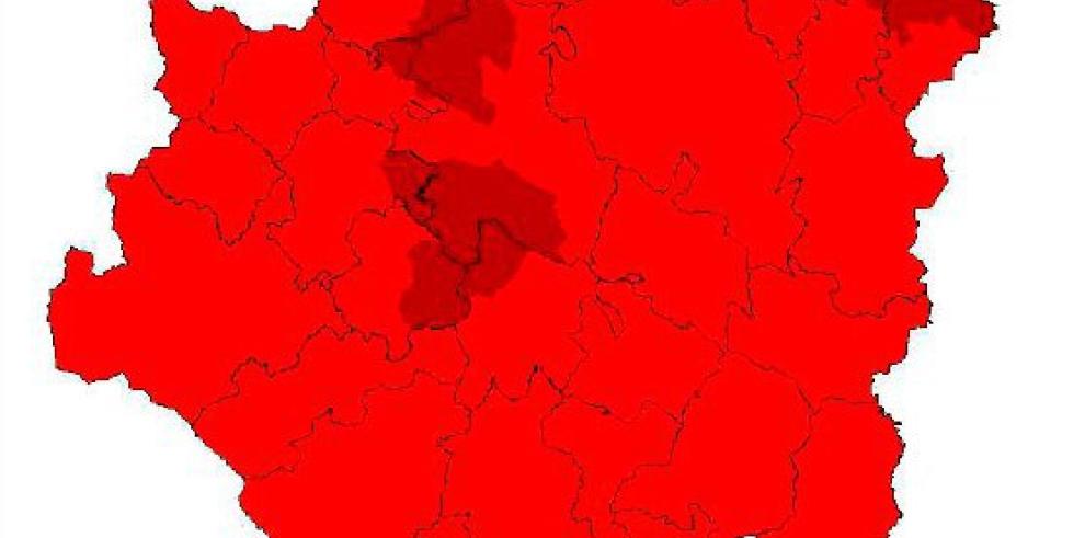 La prealerta roja + se mantiene en cuatro zonas de la Comunidad