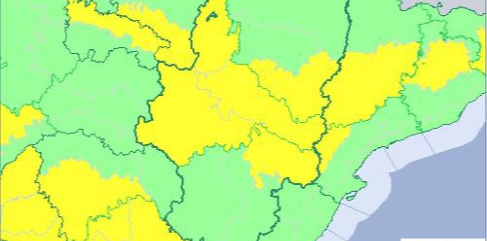 Aviso nivel amarillo por temperaturas máximas en varios puntos de Aragón