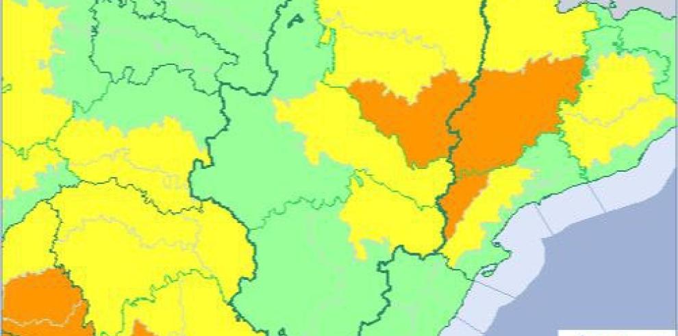 Aviso nivel naranja por temperaturas máximas en el sur de Huesca