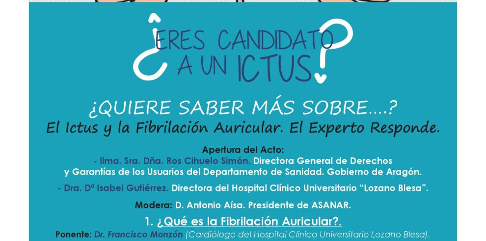 El Hospital Clínico continúa con la campaña de prevención del ictus en pacientes con fibrilación auricular