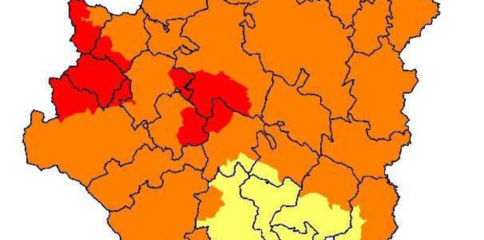 Prealerta roja por incencios forestales en Moncayo, Aranda y Muela de Valmadrid