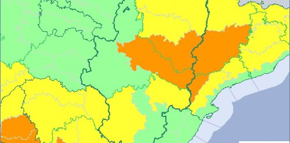 Aviso nivel naranja por temperaturas máximas en el sur de Huesca y en la ribera del Ebro