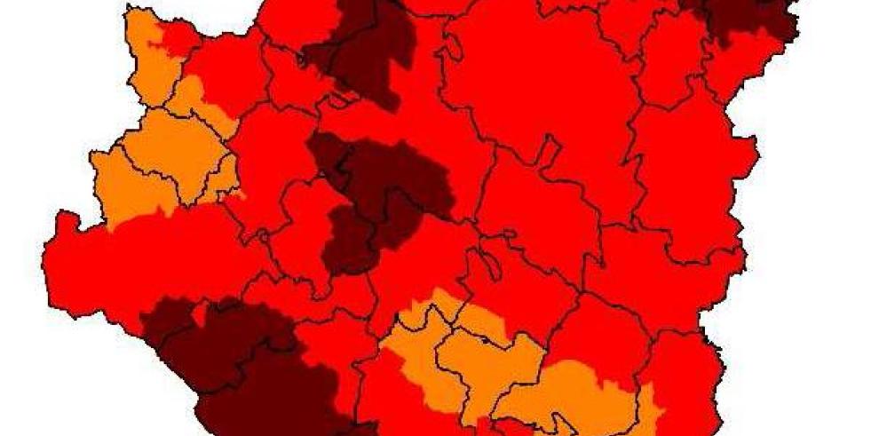 Máximo riesgo de incendios forestales en las tres provincias