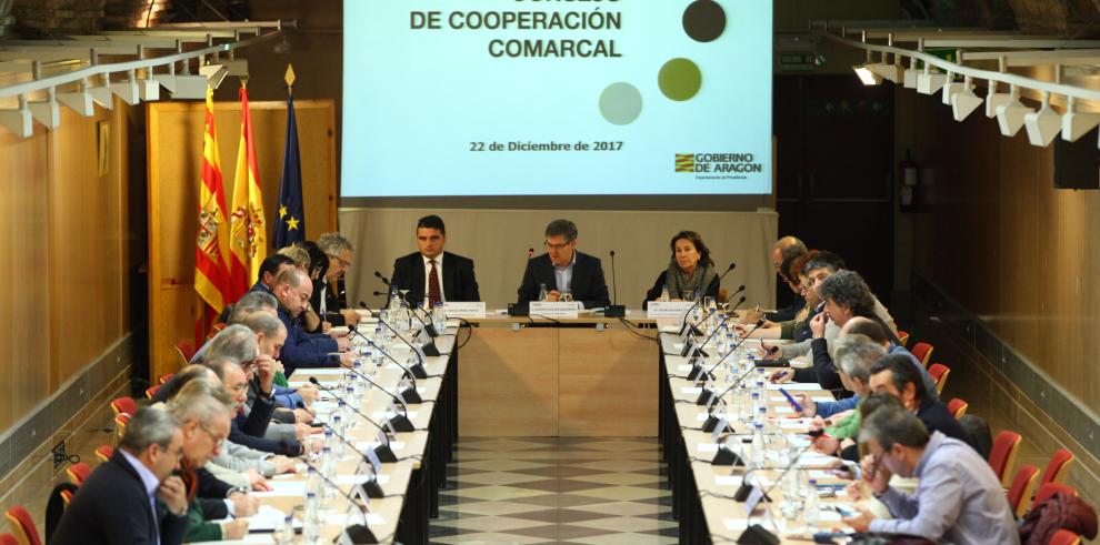 El Gobierno de Aragón mantendrá en 2018 el esfuerzo presupuestario para las comarcas con 63 millones de euros