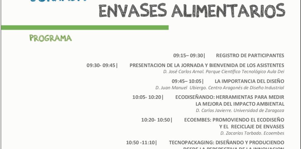 Jornada sobre Ecodiseño de Envases Alimentarios en el Campus Aula Dei