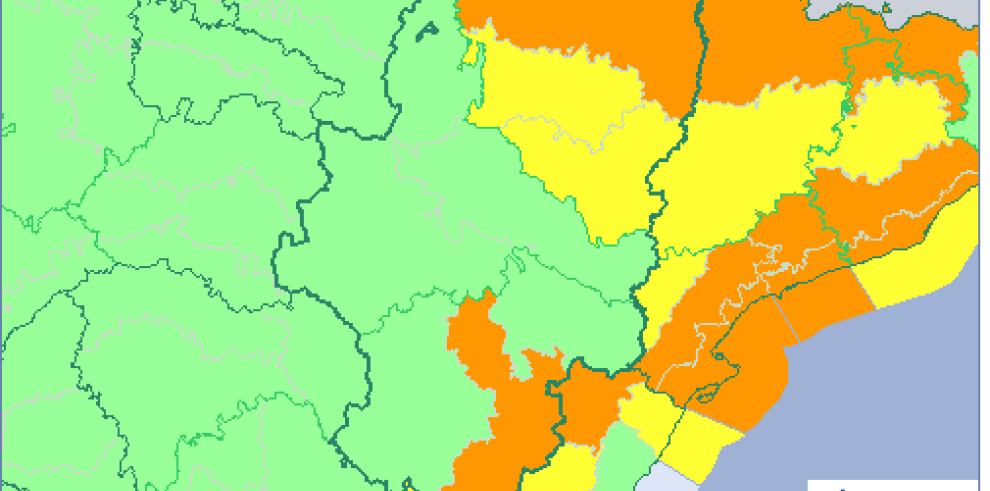 Aviso naranja por aludes y viento, y amarillo por deshielos y nieve