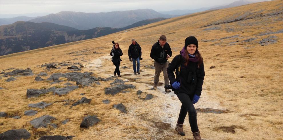 Agencias de viaje de Londres visitan las rutas ornitológicas de Aragón