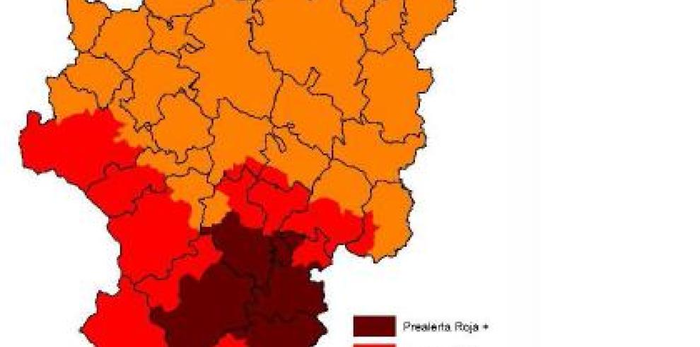 Máximo riesgo de incendios forestales en Gúdar, Maestrazgo y Turia