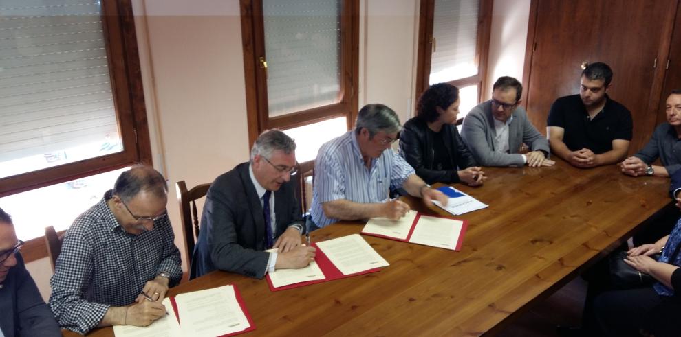 DGA, Ayuntamiento de Bierge y Comarca del Somontano de Barbastro firman un protocolo para la gestión del Salto de Bierge