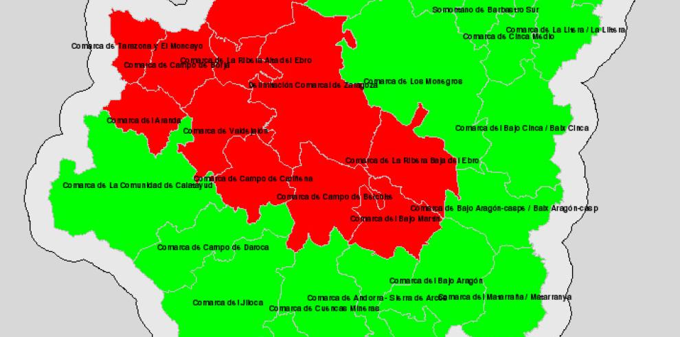 Mapa de Indice de Riesgo de Incendios Forestales correspondiente a 19 diciembre 2017