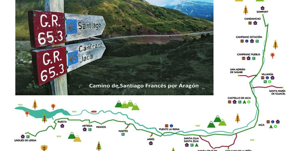 Postales para promocionar el tramo aragonés del Camino de Santiago