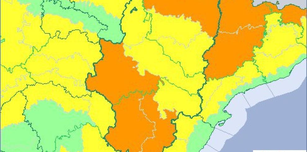 Aviso naranja por temperaturas mínimas y vientos 