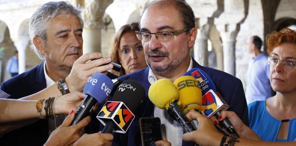 La segunda fase de restauración del claustro de la catedral de Roda de Isábena y la continuidad de las obras permitirán la puesta a punto de esta joya del románico