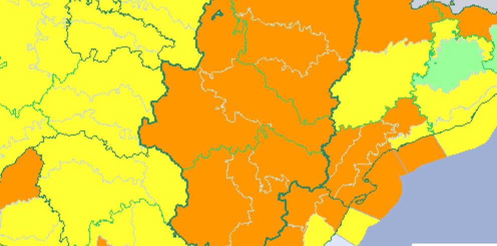 Aviso Naranja por viento para mañana en Aragón