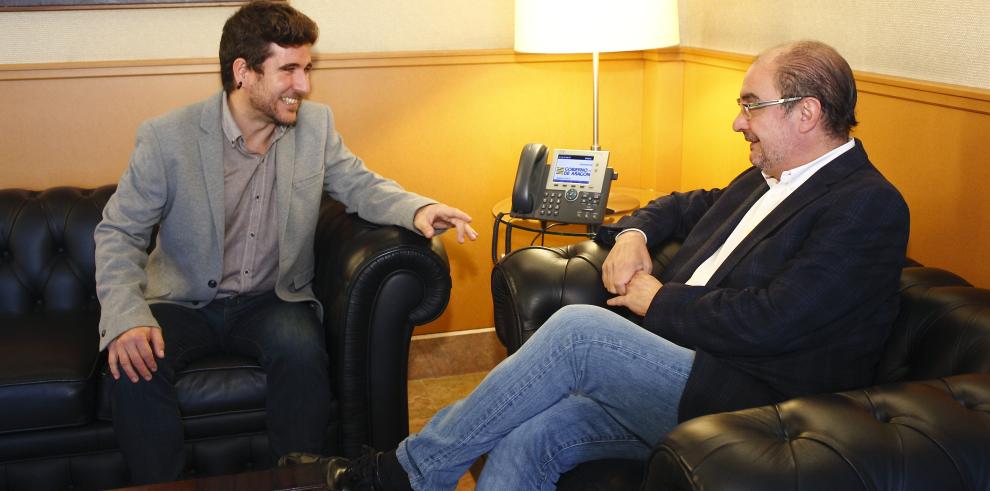 Primer encuentro institucional entre el Presidente de Aragón y Nacho Escartín, Secretario General de Podemos Aragón