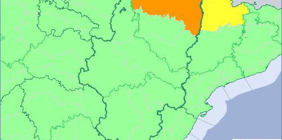 Alerta naranja por nevadas mañana en el Pirineo oscense 