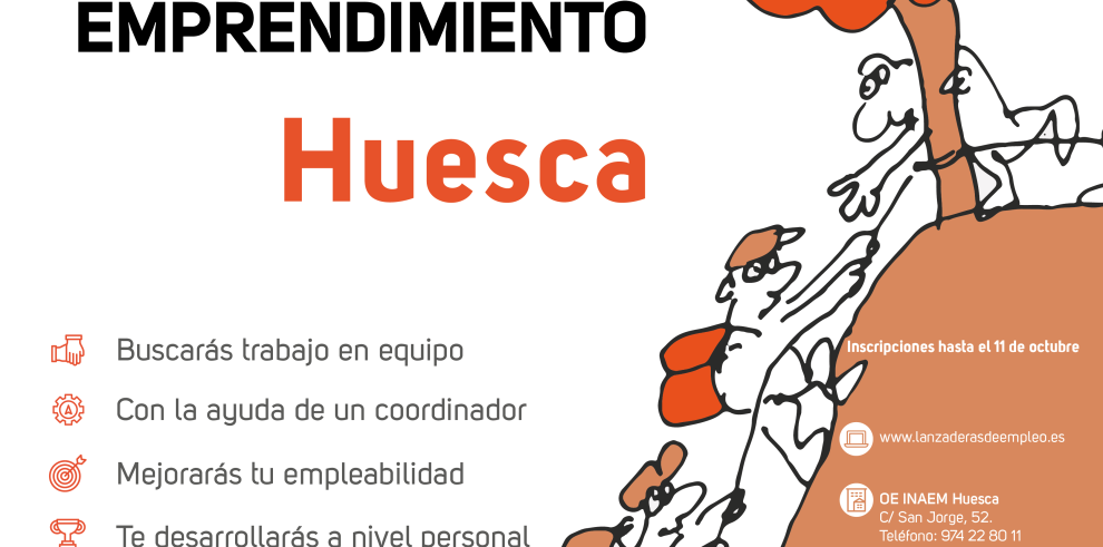 La nueva Lanzadera de Empleo de Huesca amplía su período de inscripción y se iniciará en noviembre