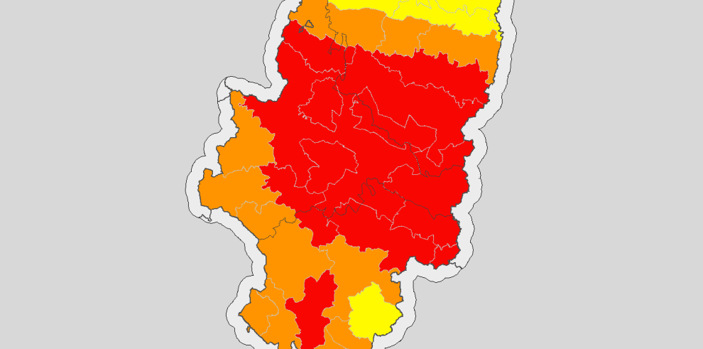 Prealerta roja de incendios en gran parte de Aragón