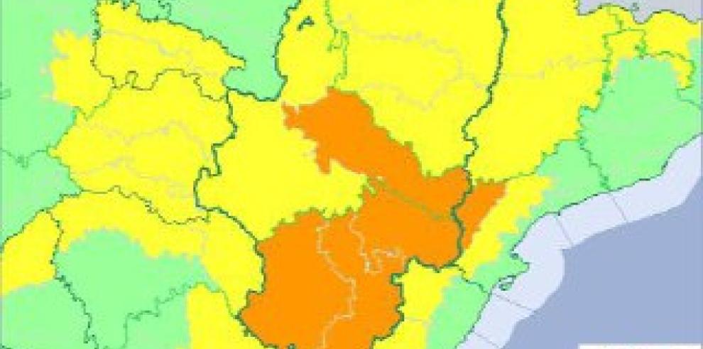 Aviso nivel naranja por lluvias y tormentas en Albarracín y Jiloca, Gúdar y Maestrazgo 