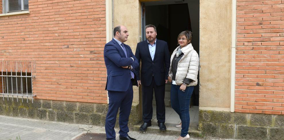 Soro visita en Alcañiz las viviendas que se rehabilitarán para alquiler social